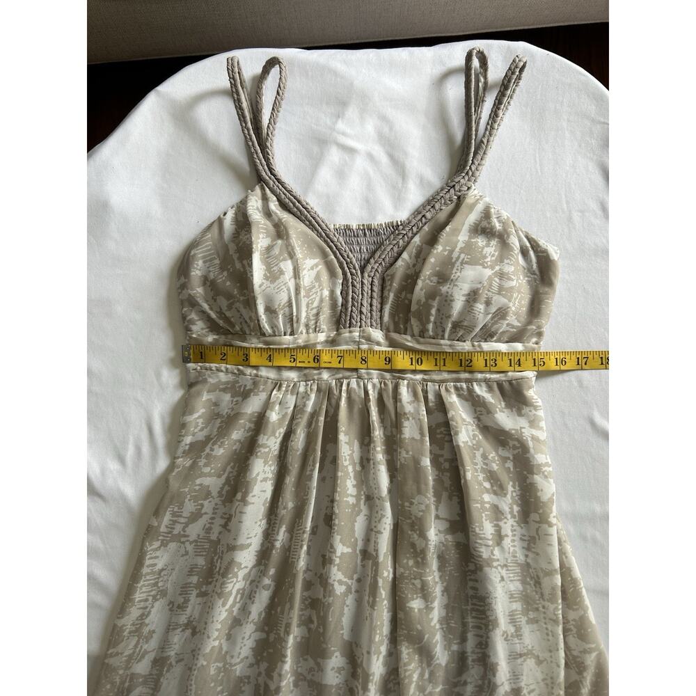 Soft Surroundings Color Splash Chiffon Maxi Dress Womens Size Large Tan Gray - Picture 7 of 8